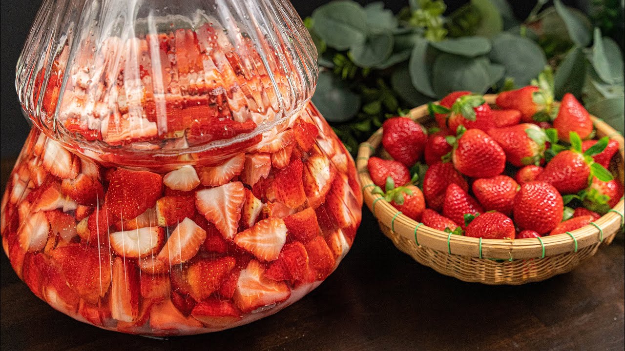 Hướng dẫn ngâm rượu dâu tây chuẩn vị